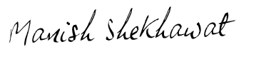 Manish Shekhawat Signature or Name